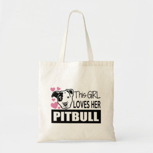 Denna flicka älskar henne Pitbull Tygkasse