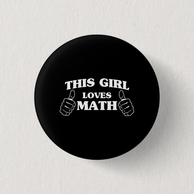Denna flicka älskar Math Knapp (Framsida)