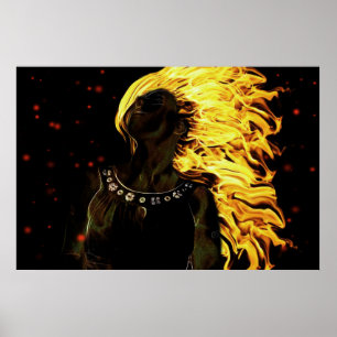 denna flicka är avfyrar på poster