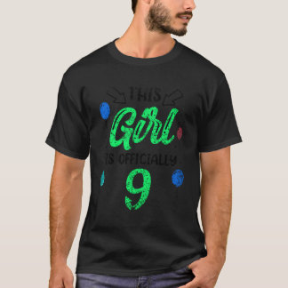 Denna flicka är officiellt nio år gammal födelseda t shirt