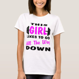 Denna flicka gillar för att gå hela vägen beseg t-shirt