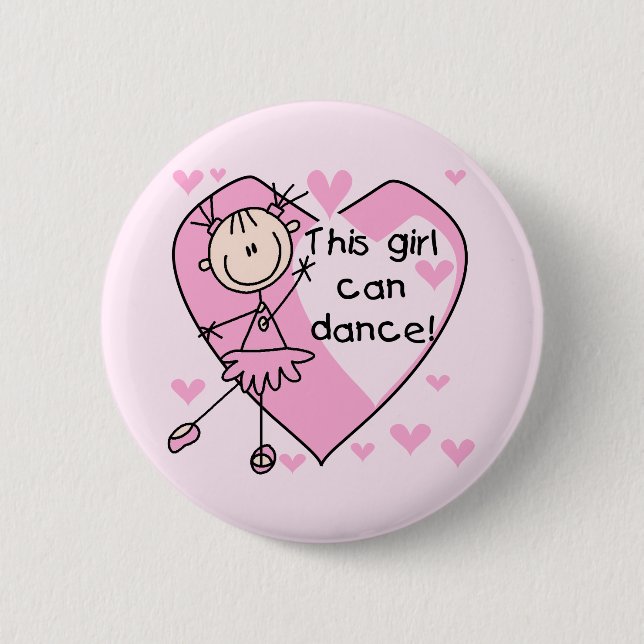 Denna flicka kan dansa T-tröja och gåvor Knapp (Framsida)