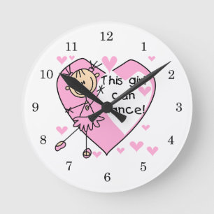 Denna flicka kan dansa T-tröja och gåvor Rund Klocka