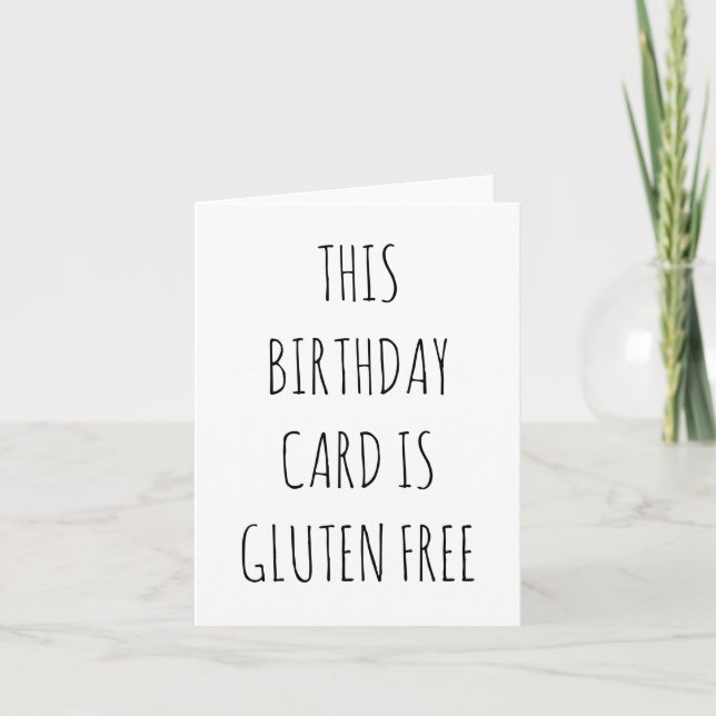 DENNA FÖDELSEDAGSKORT ÄR GLUTENFRI KORT (Framsida)