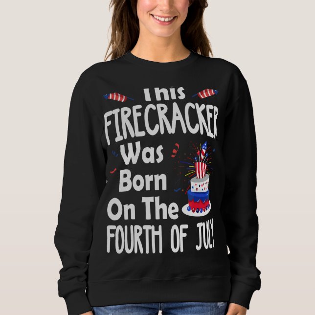 Denna förbrytare föddes den fjärde juli bi t shirt (Framsida)