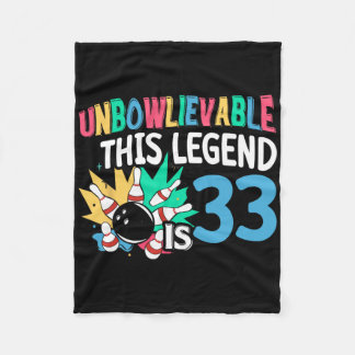 Denna förklaring är 33 Bowling 33th Birth Fleecefilt