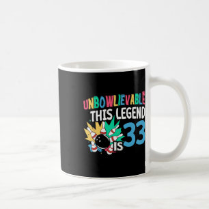 Denna förklaring är 33 Bowling 33th Birth Kaffemugg