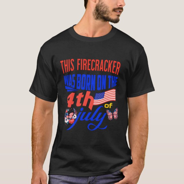 Denna förskingring föddes den 4 juli t shirt (Framsida)