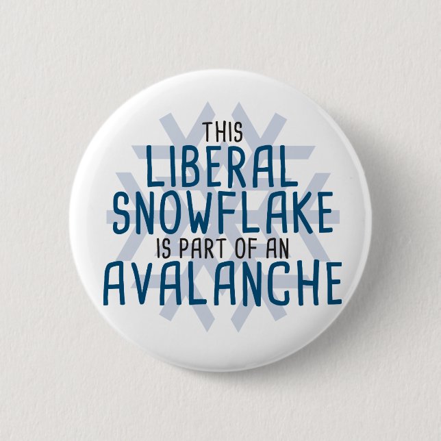Denna frisinnade Snowflake är delen av en lavin Knapp (Framsida)