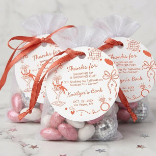 Denna fru är en showgirl Möhippa present Gåvor Etiketter