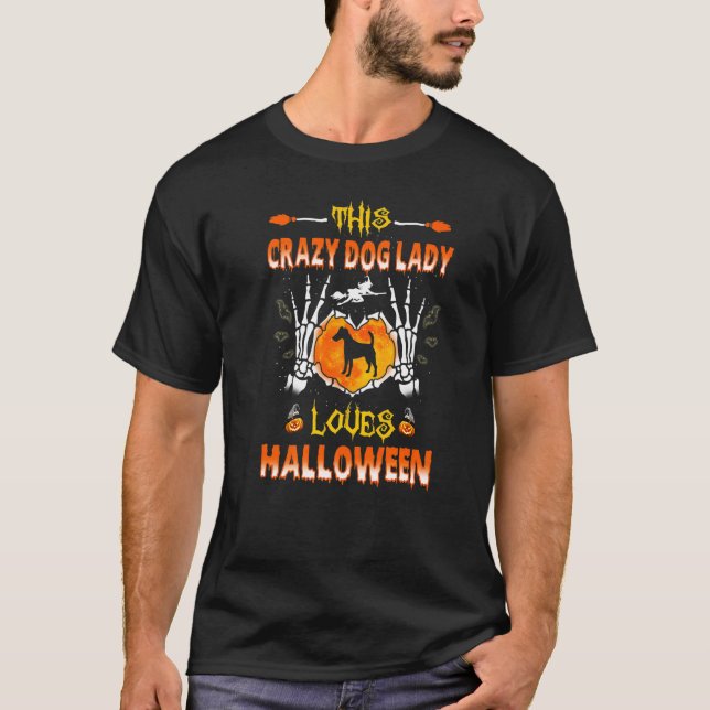 Denna galna hunddam smooth fox terrier älskar hall t shirt (Framsida)