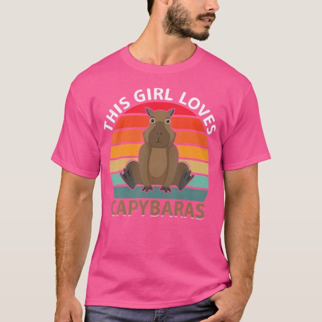 Denna Girl Kärlek Capybaras T Shirt (Framsida)