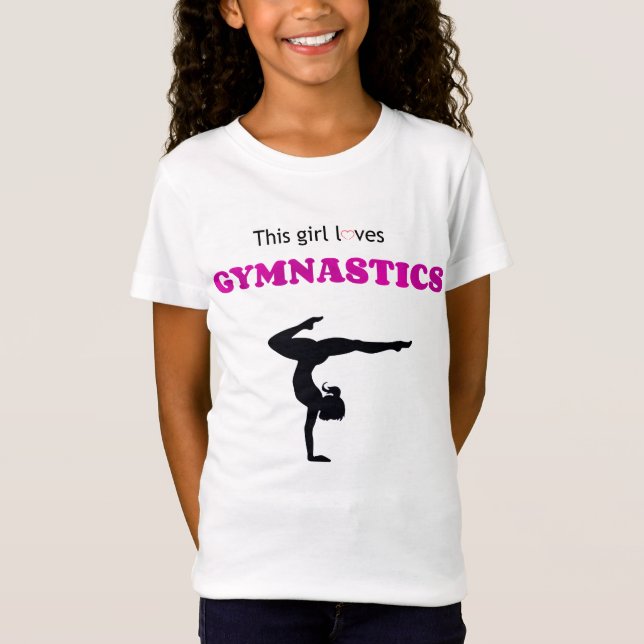 Denna Girl Kärlek Gymnastics T-Shirt (Framsida)