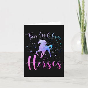 Denna Girl Kärlek Horses Equestrian  Kort