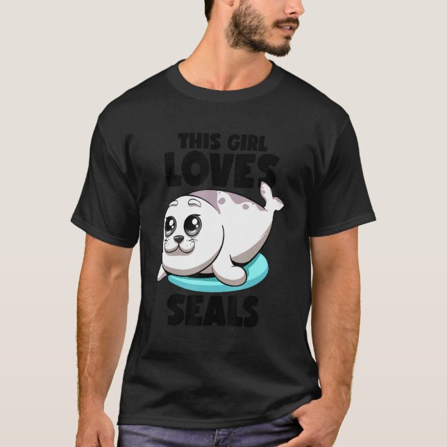 Denna Girl Kärlek Sälar Tjock Knubbig  Seal Sälar  T Shirt (Framsida)