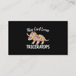 Denna Girl Kärlek Triceratops Dinosaur Prehir D Visitkort
