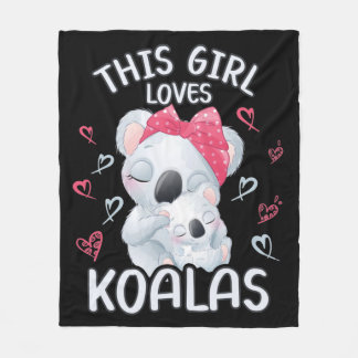 Denna Girls Kärlek Koalas Fleecefilt