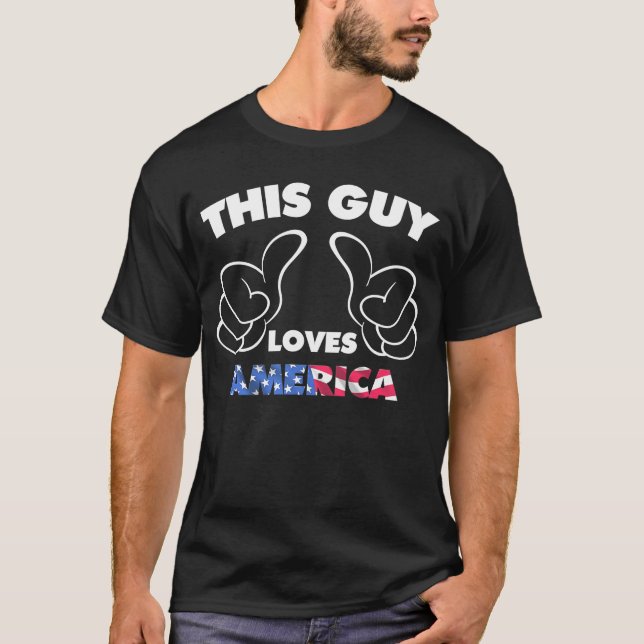 Denna grabb älskar Amerika T-shirt (Framsida)