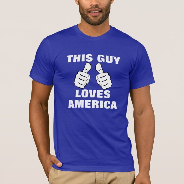 Denna grabb älskar Amerika T-shirt (Framsida)