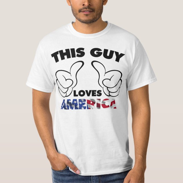 Denna grabb älskar Amerika Tee Shirt (Framsida)