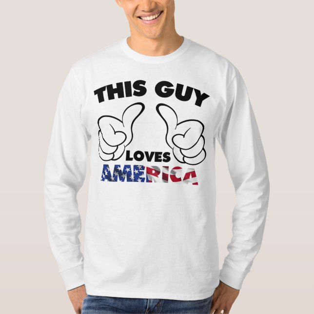 Denna grabb älskar Amerika Tröja (Framsida)