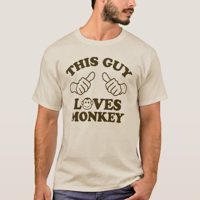 Denna grabb älskar apan tee shirt (Framsida)