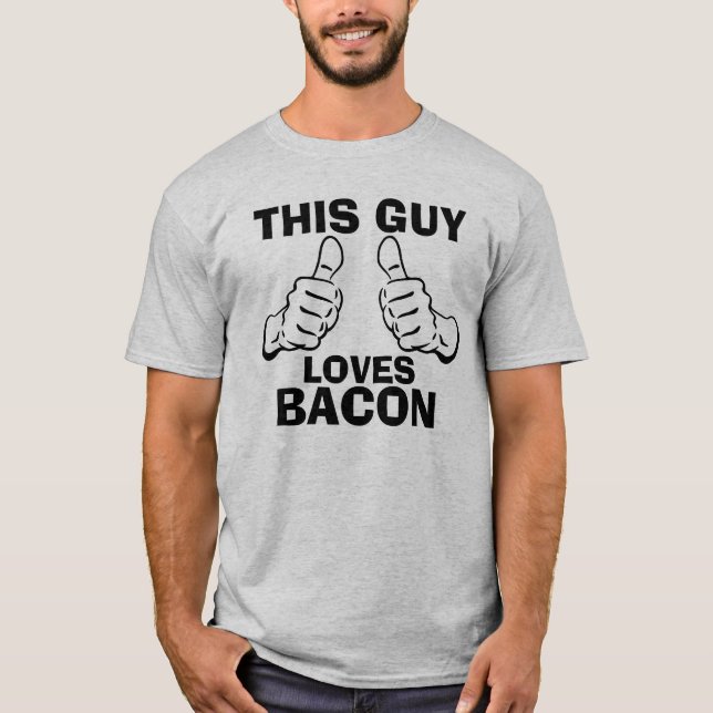 Denna grabb älskar bacon formulerar tee shirt (Framsida)