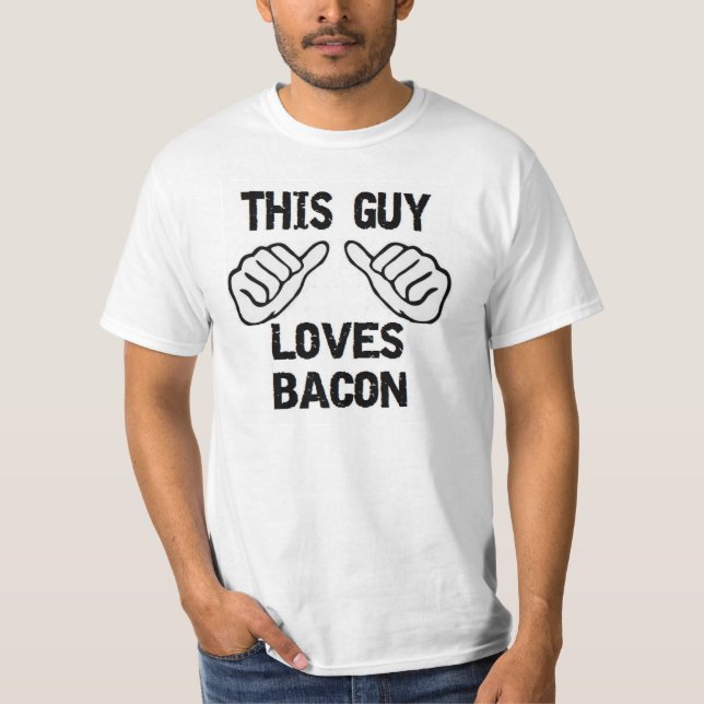 Denna grabb älskar bacon t-shirt (Framsida)