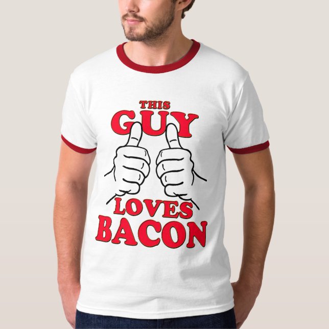 Denna grabb älskar BACON Tee (Framsida)