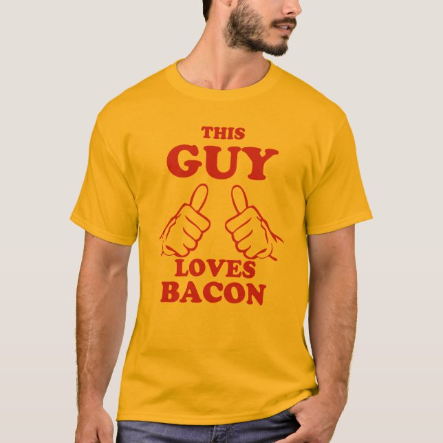 Denna grabb älskar bacon tee shirt (Framsida)