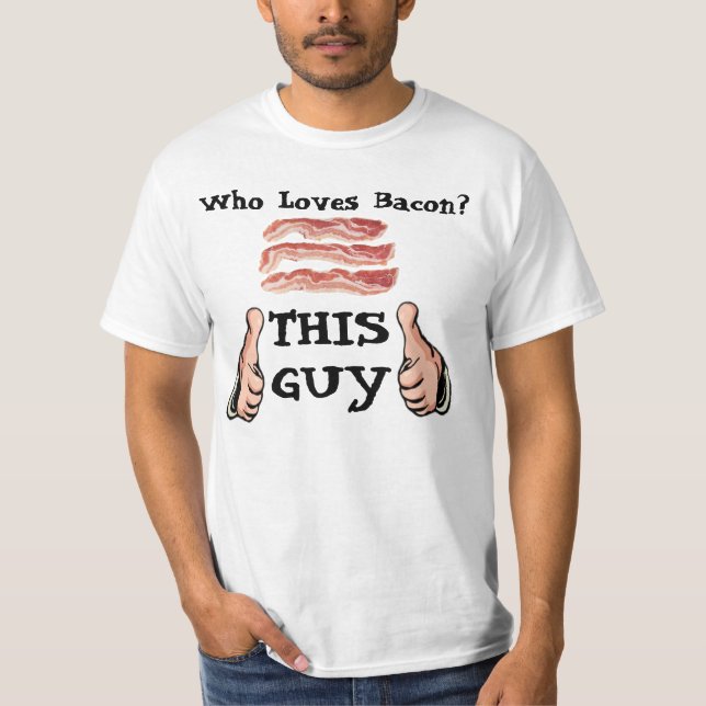 Denna grabb älskar baconskjortan t shirt (Framsida)