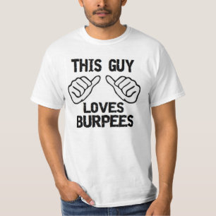 denna grabb älskar burpees t-shirt