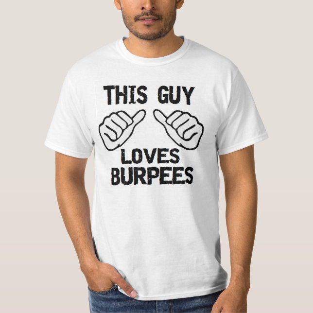 denna grabb älskar burpees t-shirt (Framsida)
