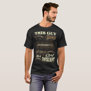 Denna grabb leker verklig musik instrumenterar t-shirt
