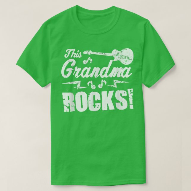 Denna Grandma Sten    TGuitar Rock n Roll Funny Te T Shirt (Design framsida)