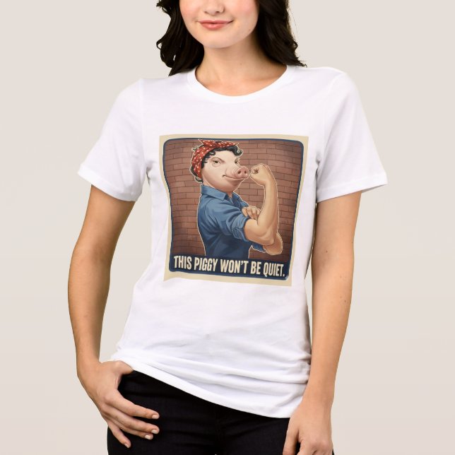 Denna Gris Blir Inte Tyst Dam-T-Shirt T Shirt (Framsida)