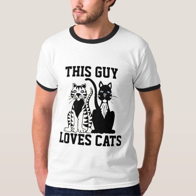 DENNA GUY KÄRLEK CATS CAT T-SHIRTS (Framsida)