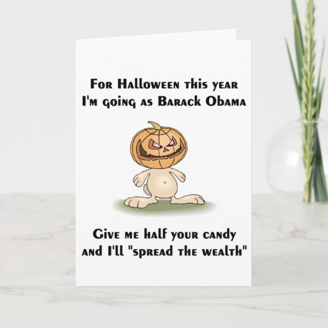 Denna Halloween mig förmiddag som går som Barack Kort (Framsida)