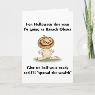 Denna Halloween mig förmiddag som går som Barack Kort