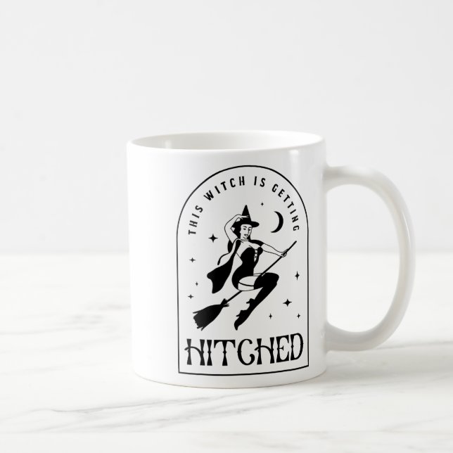 Denna häxa gifter sig gotisk brud möhippa kaffemugg (Höger)