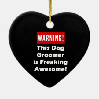 Denna hundGroomer flipper ur fantastisk! Julgransprydnad Keramik