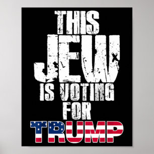 Denna jude röstar på Trump judisk republikansk väl Poster