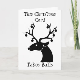 Denna julkort tar bollar helgkort