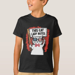 Denna katt Dam röstar om president Valet Cute C T Shirt