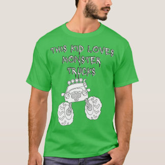 Denna Kid Kärlek Monster Lastbilar 14 T Shirt