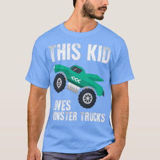 Denna Kid Kärlek Monster Lastbilar 7 T Shirt