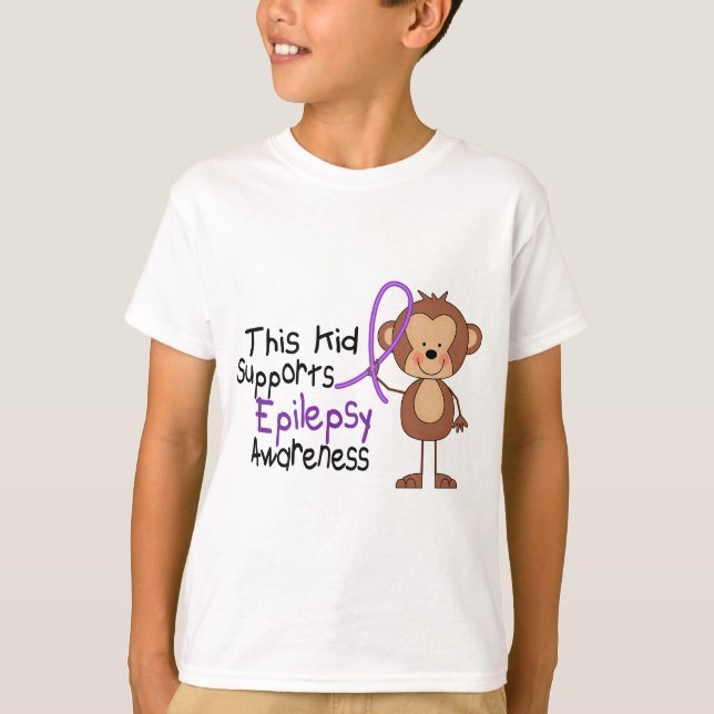 Denna Kid stöder medvetenhet om epilepsi T Shirt (Framsida)