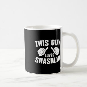 Denna kille älskar Shashlik - Rysk Bbq Outfit Kött Kaffemugg