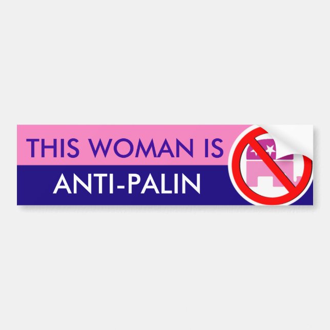 Denna kvinna är den anti-Palin bildekalet Bildekal (Framsidan)