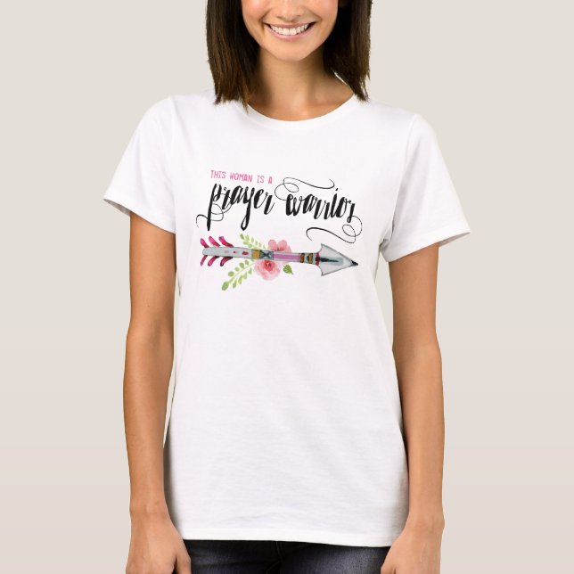 Denna kvinna är en bönkrigareT-tröja T Shirt (Framsida)